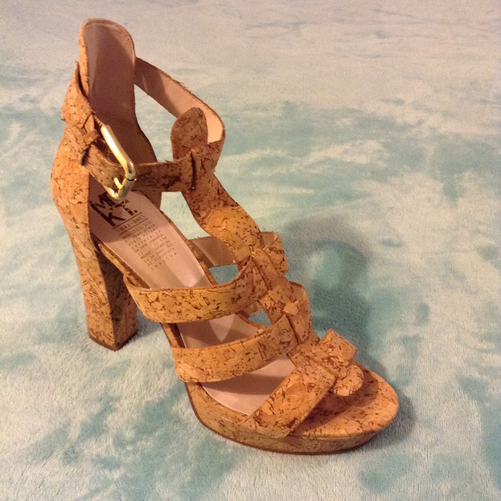 MRKT CORK ELYSE PLATFORM SANDALS~size 7